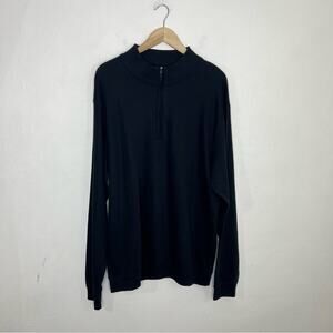 CUTTER & BUCK Men's Navy Journey Supima Cotton Flatback Half Zip Size XXL